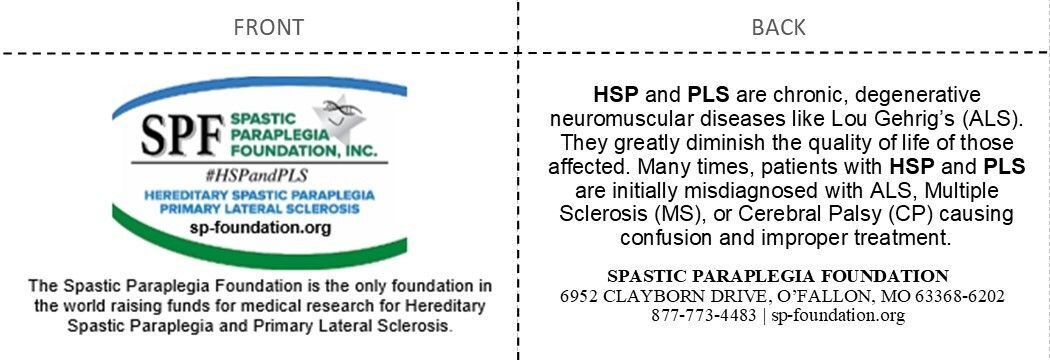 HSP and PLS Information Card