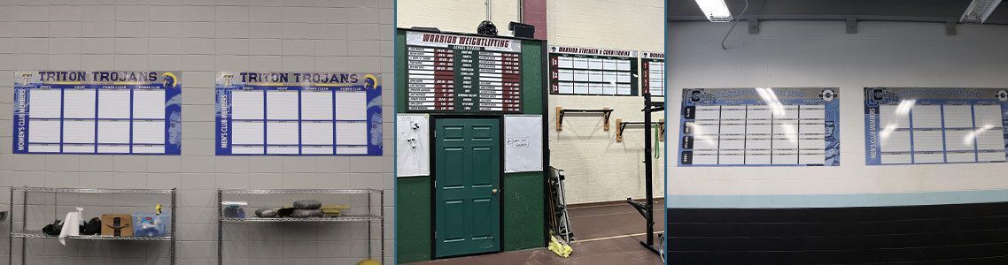 Weight Room Record Boards
