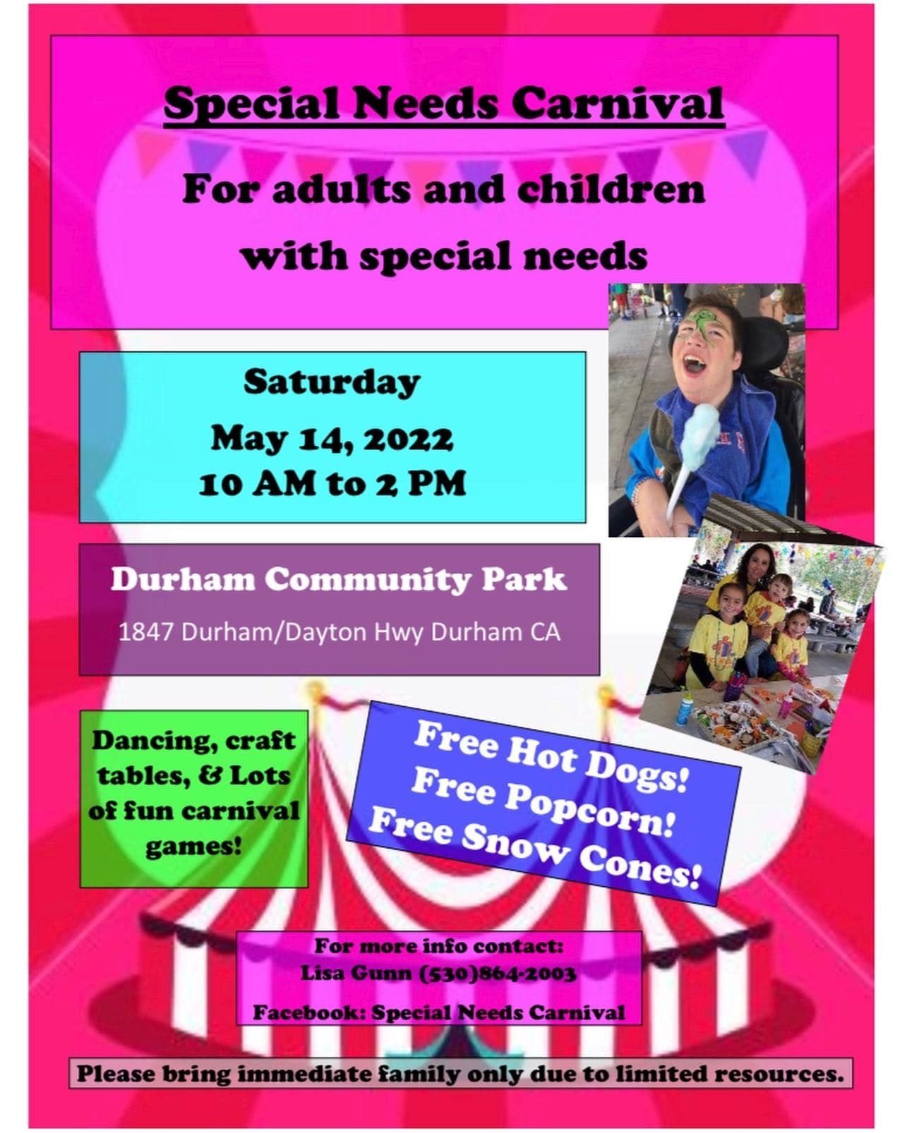Special Needs Carnival in Durham, CA at Durham Park