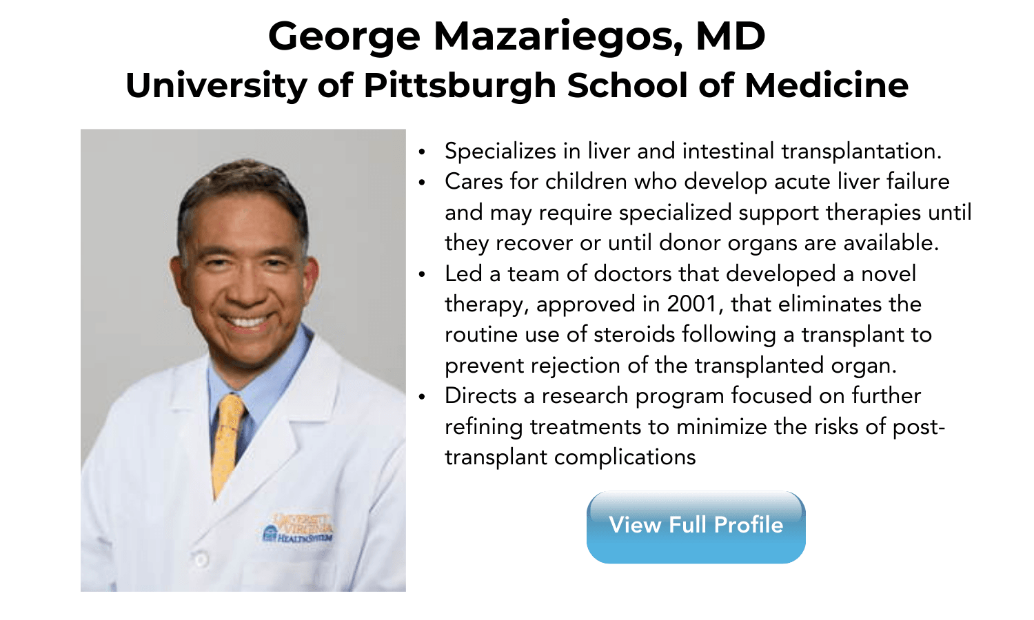 George Mazariegos, MD