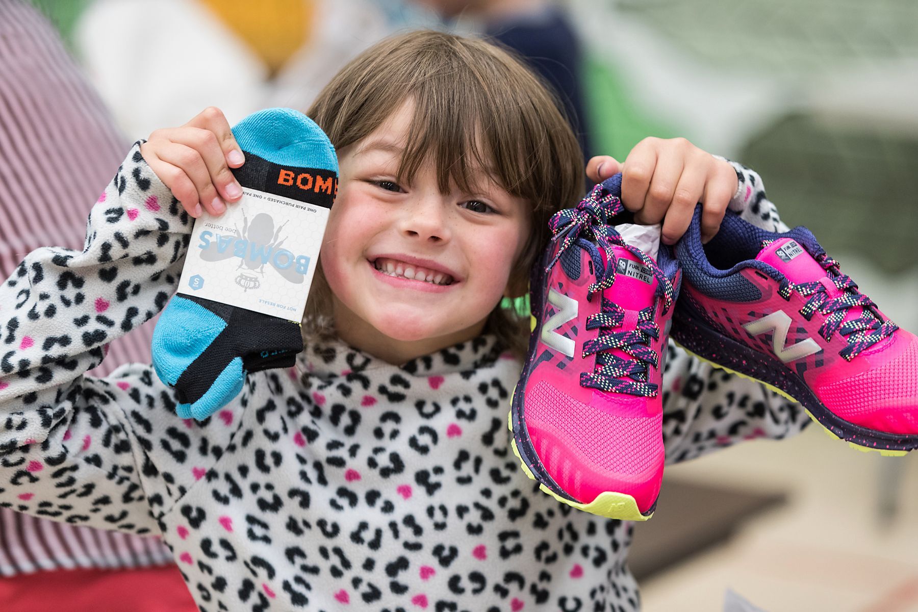 Child with socks and shoes
