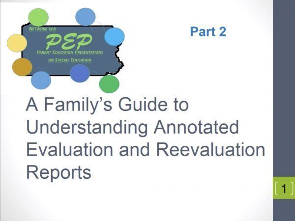 Part 2: Permission to Evaluate Form for the Initial Evaluation
