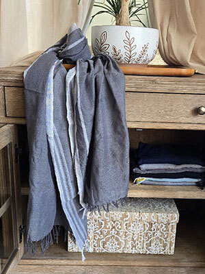 Charcoal/Gray Scarf, Hand Made in Ethiopia