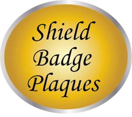 PP-1000 - Carved Wall and Podium  Plaques of  Shield Police Badges