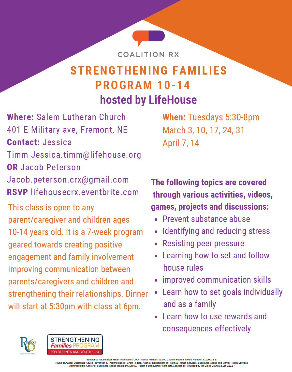 Strengthening Families Program 10-14 hosted by LifeHouse