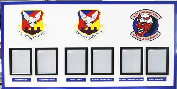 Chain-of-command and military leadership boards and plaques