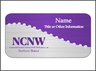 NCNW BLING NAME BADGE