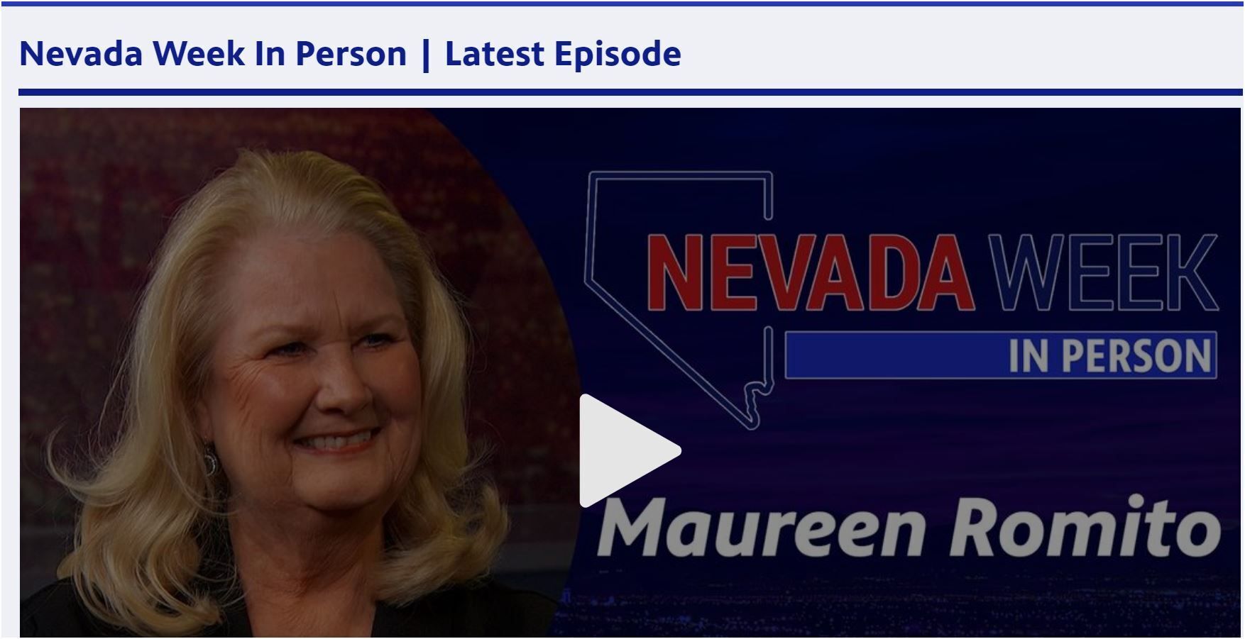 Vegas PBS Nevada Week In Person