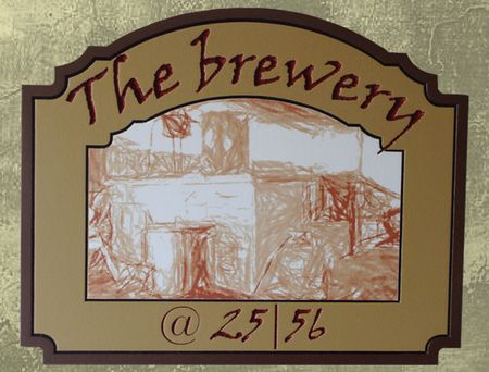 RB27701 - "The Brewery" Engraved HDU Pub Sign