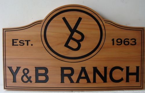  M3295 - Western Ranch Wood Sign, made of Western Red Cedar (Gallery 23)