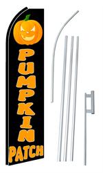 Pumpkin Patch Swooper/Feather Flag + Pole + Ground Spike