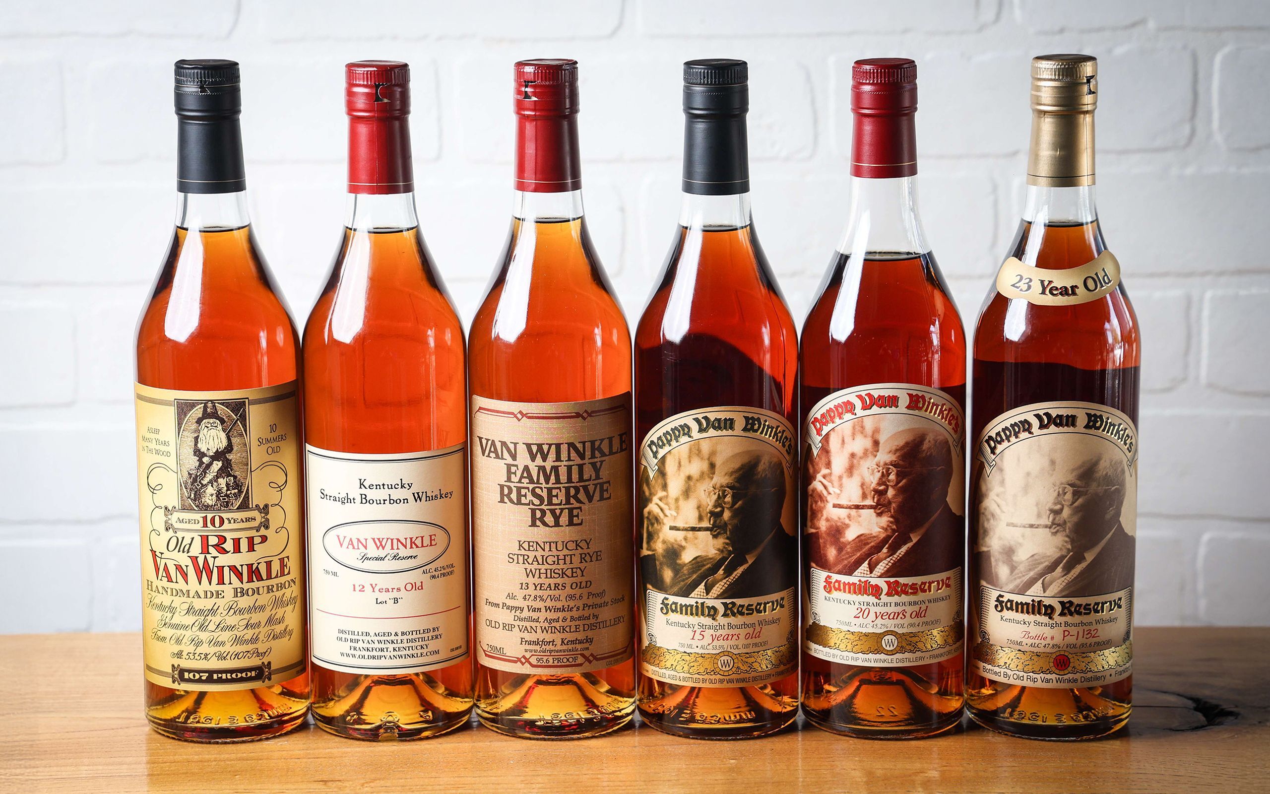 Pappy Van Winkle Six Bottle Set