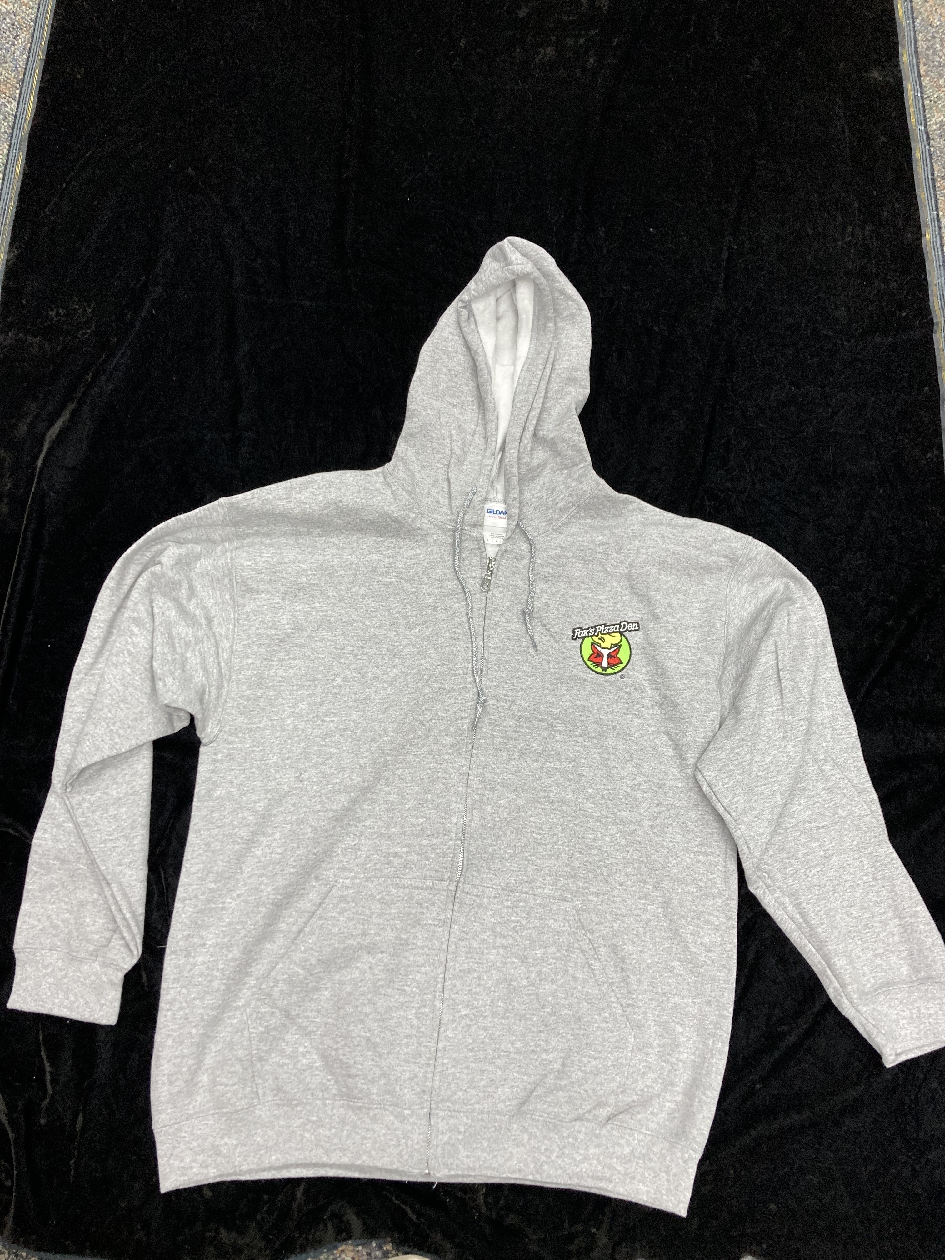 SALE Fox's Logo - Large Light Grey Full-Zip Hoodie
