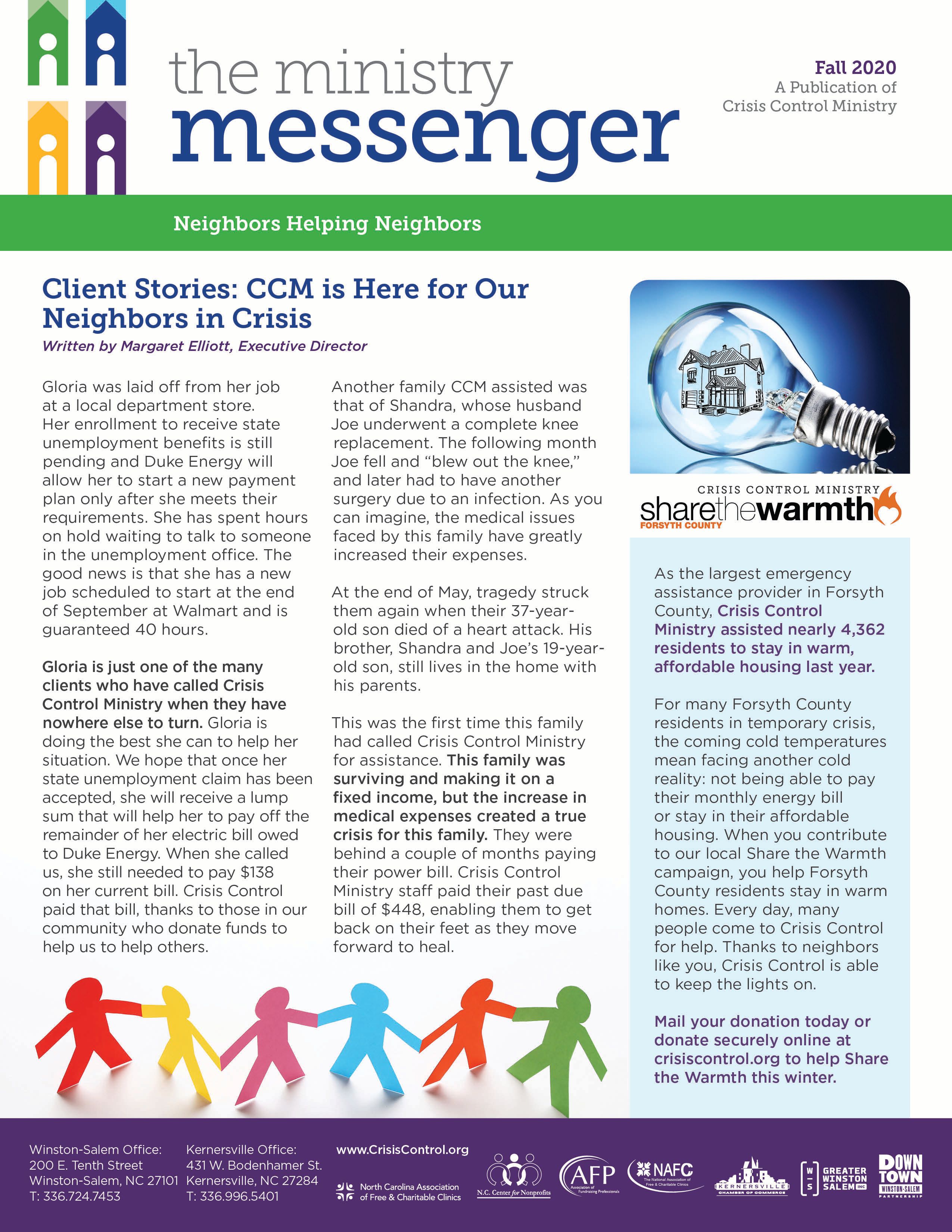Fall 2020 Ministry Messenger