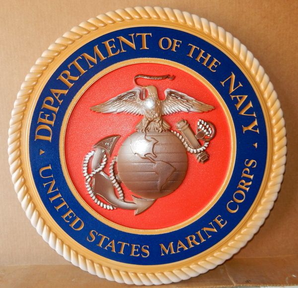 EA-5015 - Seal of the United States Marine Corps (USMC) Mounted on Sintra Board