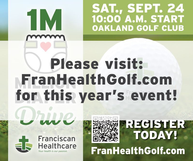 Franciscan Healthcare Million Diaper Drive Golf Tournament Graphic