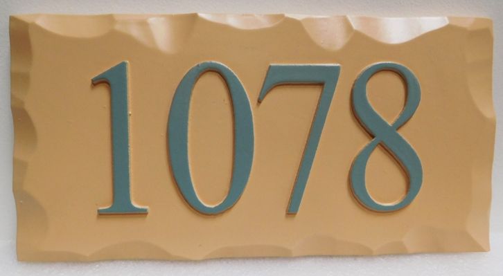 I18887 - Rustic Carved Address Number Plaque