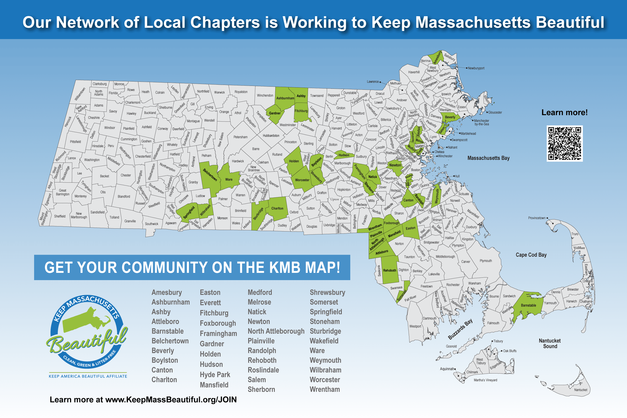 a map that shows where local KMB chapters are located