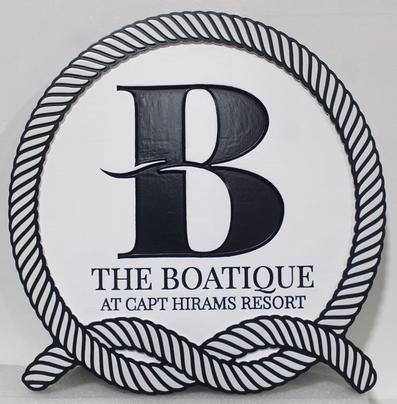 L22501A - Carved Coastal Sign for "The Boatique"