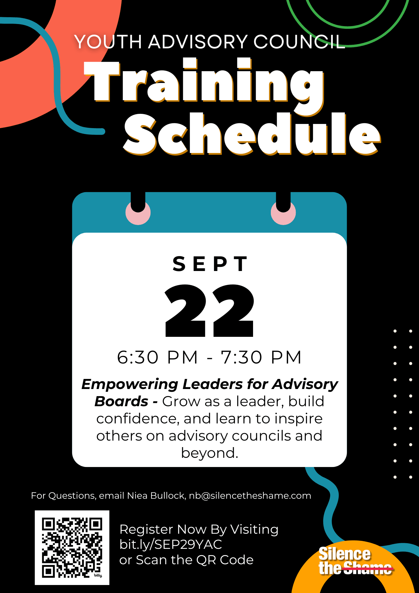 Youth Advisory Council Training on September 22nd