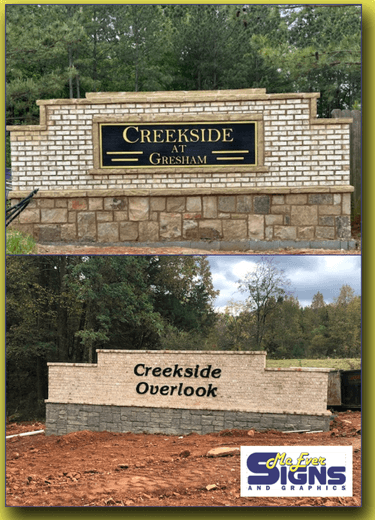 Residential Development Stone Displays