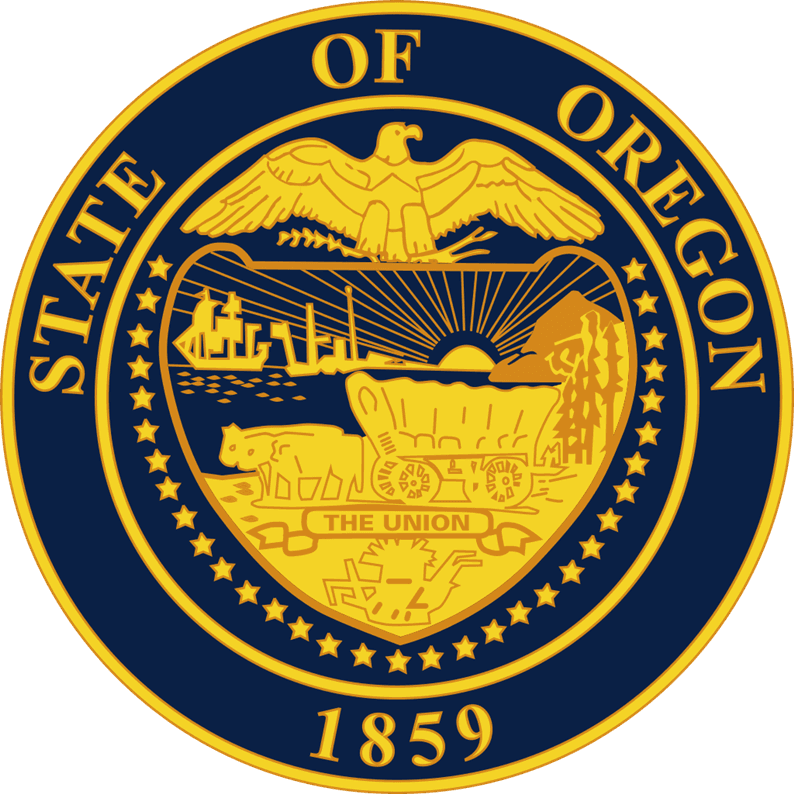 BP-1460 -  Carved 2.5-D Multi-Level Plaque of the Seal of the State of Oregon, Artist Painted