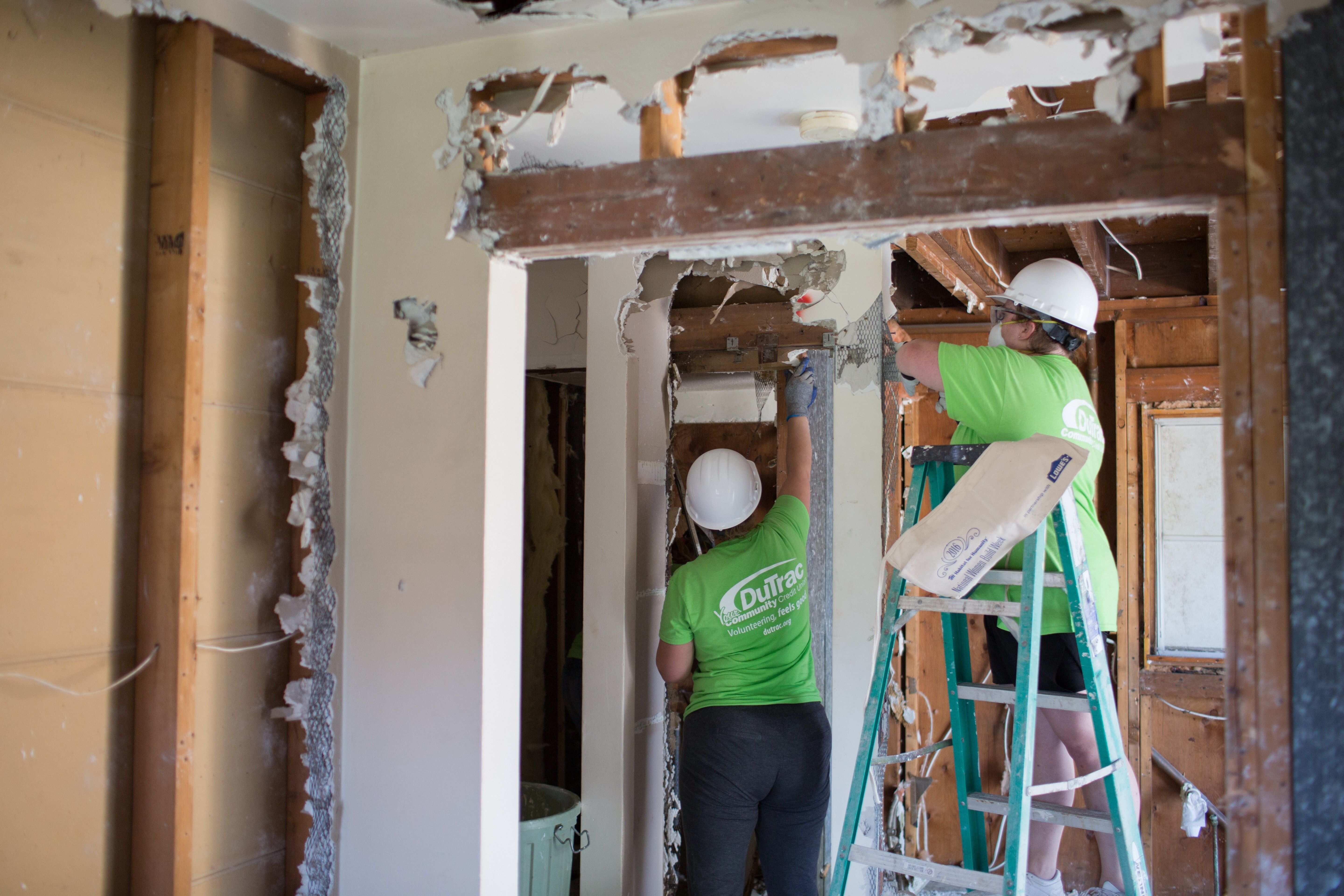 Construction Volunteers Working