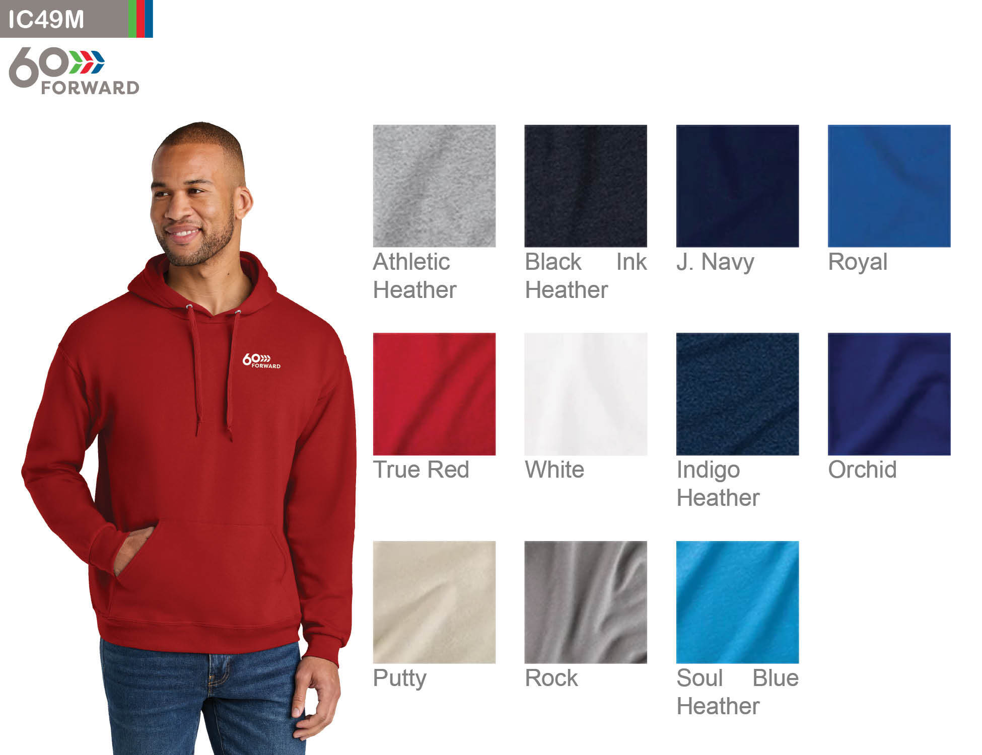 Jerzees Ultimate™ Unisex CVC Ring Spun Hooded Sweatshirt