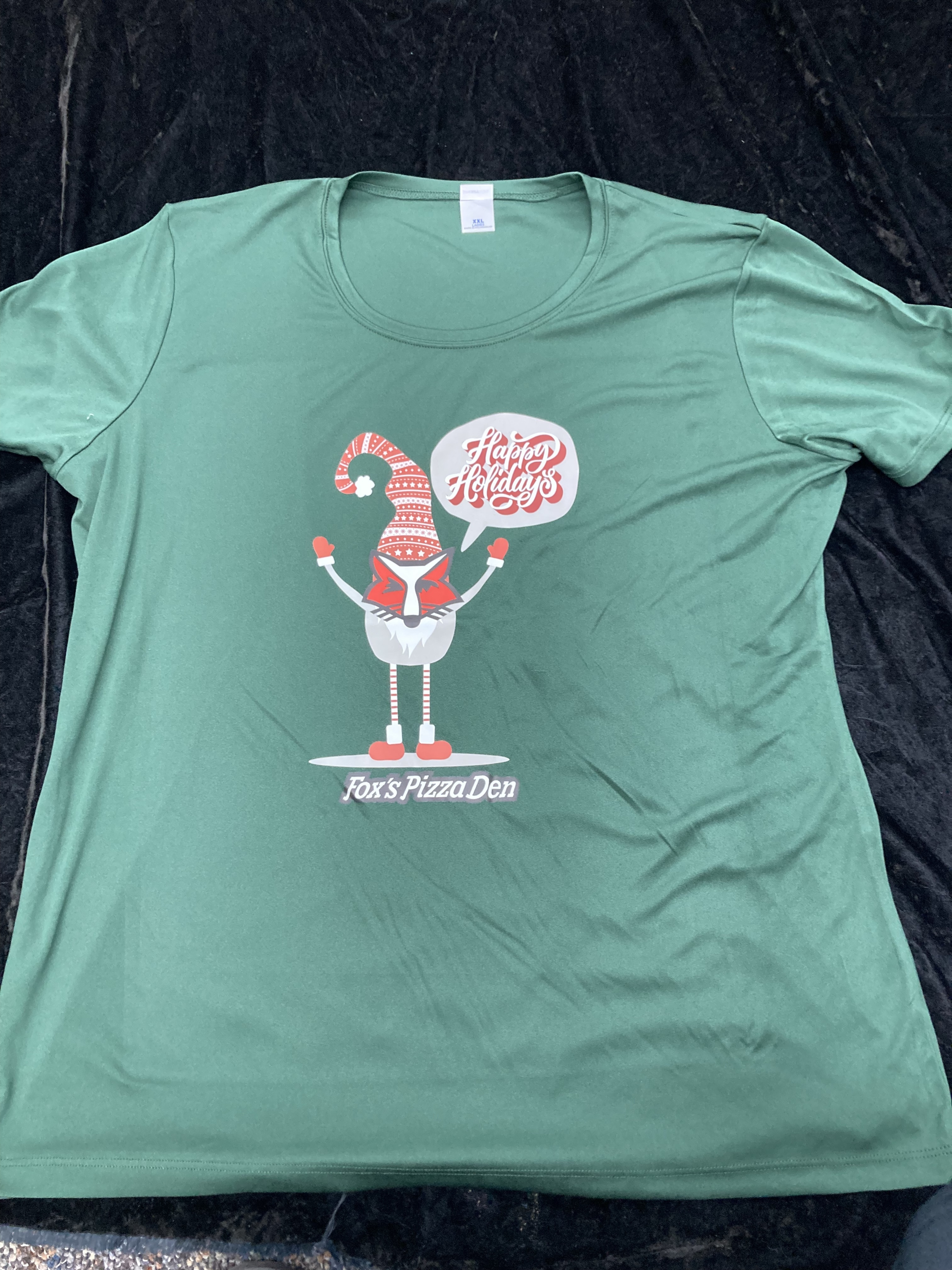 SALE 2024 Holiday Logo - LADIES 2XL Green Moisture-Wicking T-Shirt