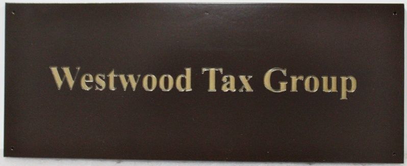 C12090B -  Carved Sign for "Westwood Tax Group"