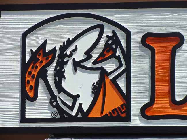 Q25216 - Carved Little Caesar for Carved Wood Sign "Little Caesars Pizzeria"