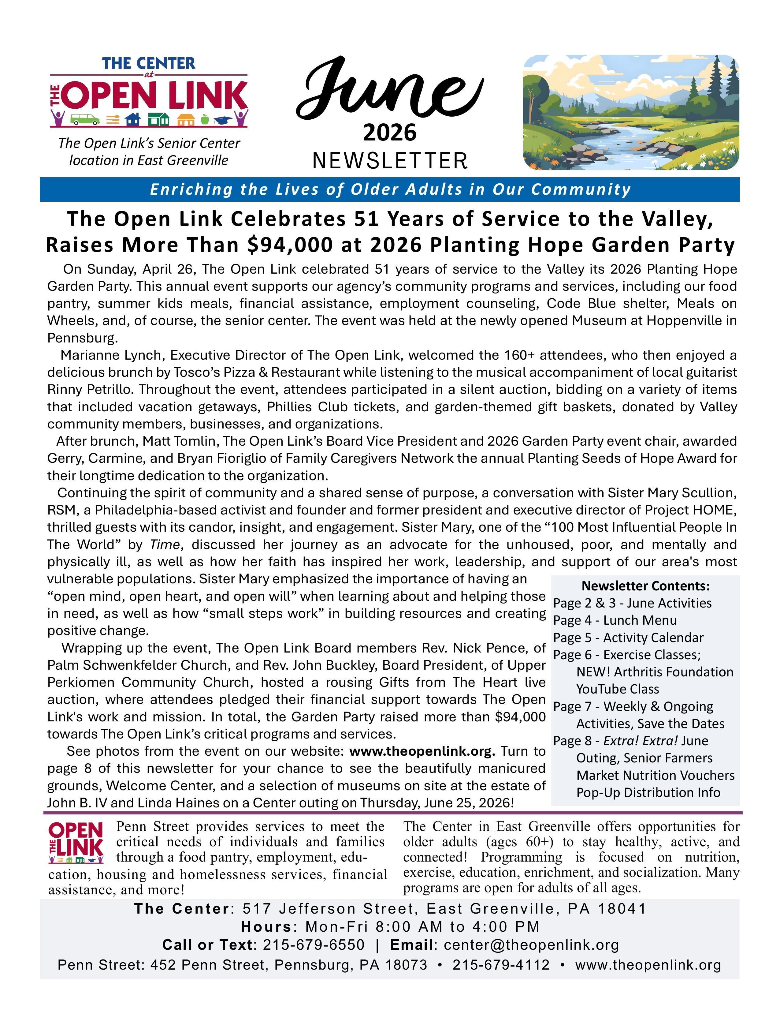 June 2026 Center News
