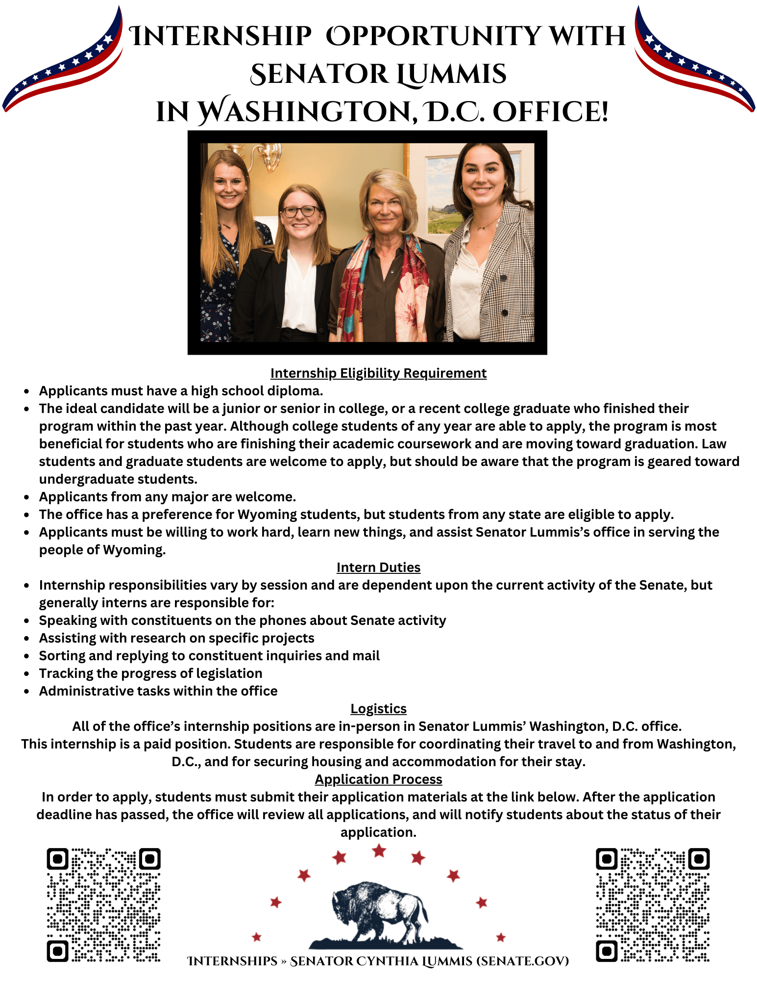 Internship Opportunity in Washington, D.C.!