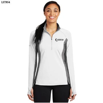 Sport-Tek® Ladies Sport-Wick® Stretch Contrast 1/2-Zip Pullover