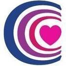Logo featuring a stylized letter "C" formed by concentric arcs in blue, purple, and pink, with a solid pink heart at the center.
