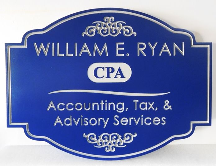 C12068 - Engraved  Sign for CPA  Specializing in Accounting and Taxes 