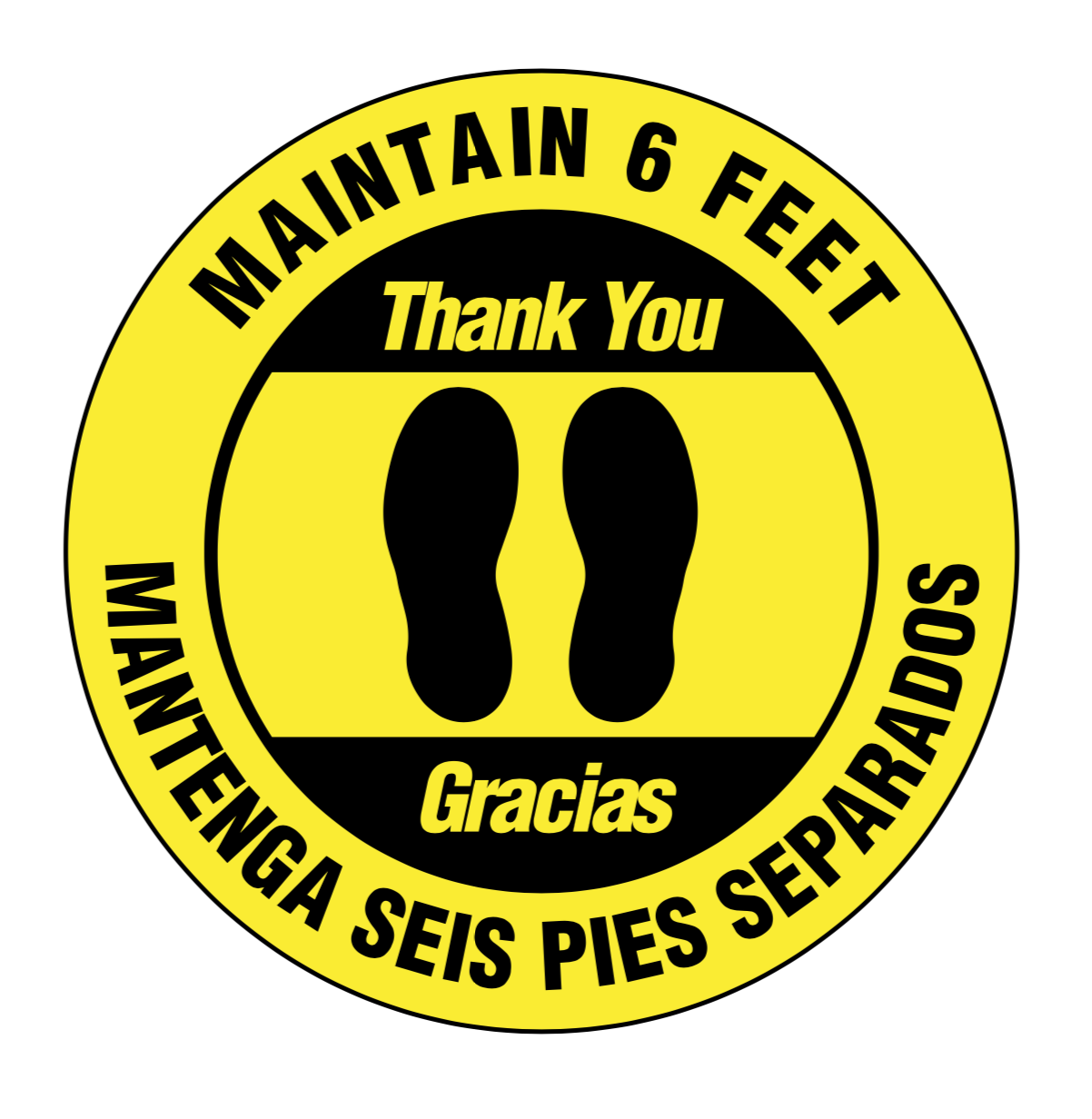 Bilingual Floor Decals