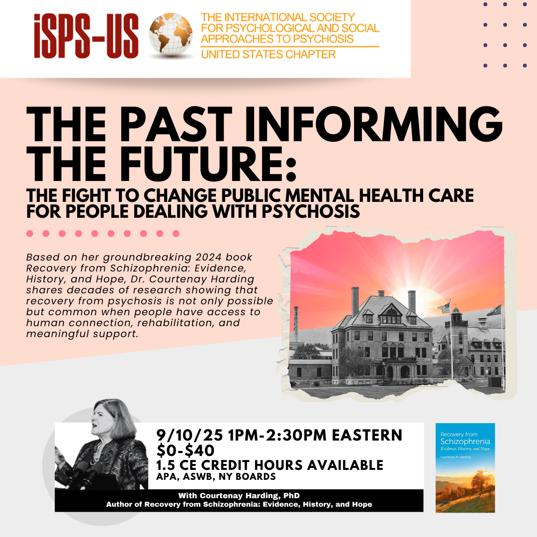 9/10/25 1pm ET | The Past Informing the Future: The Fight to Change Public Mental Health Care