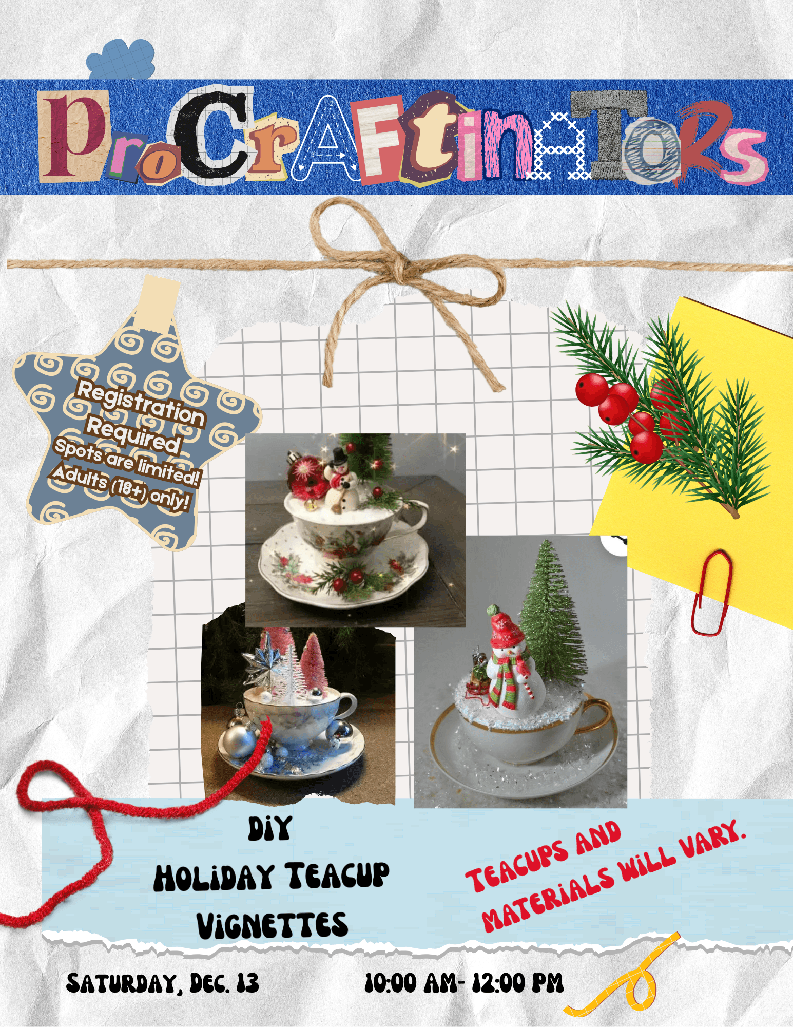 December Procraftinators: DIY Holiday Teacup Vignettes