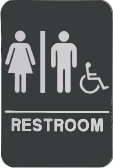 Restroom Sign w/Chair - Unisex