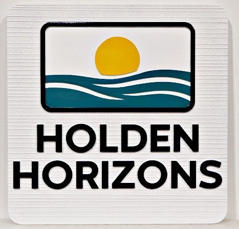 L21219A - Carved and Sandblasted Sign for "Holden Horizons"