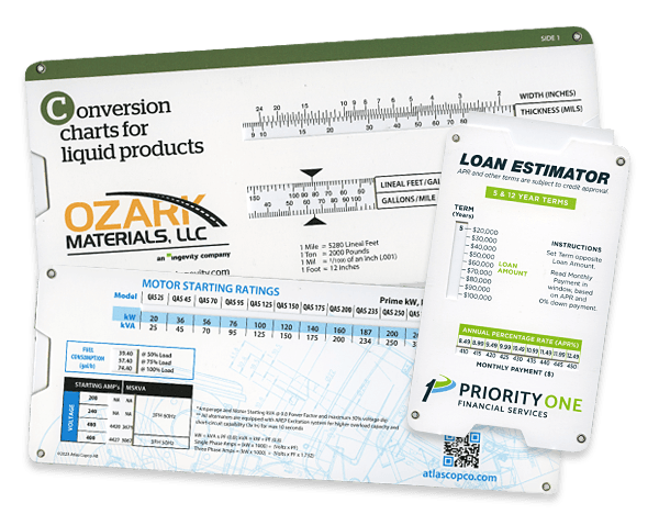 Custom Eyeletted Slide Charts 2