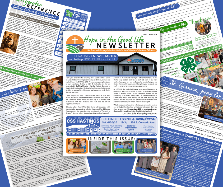 HOPE IN THE GOOD LIFE NEWSLETTER