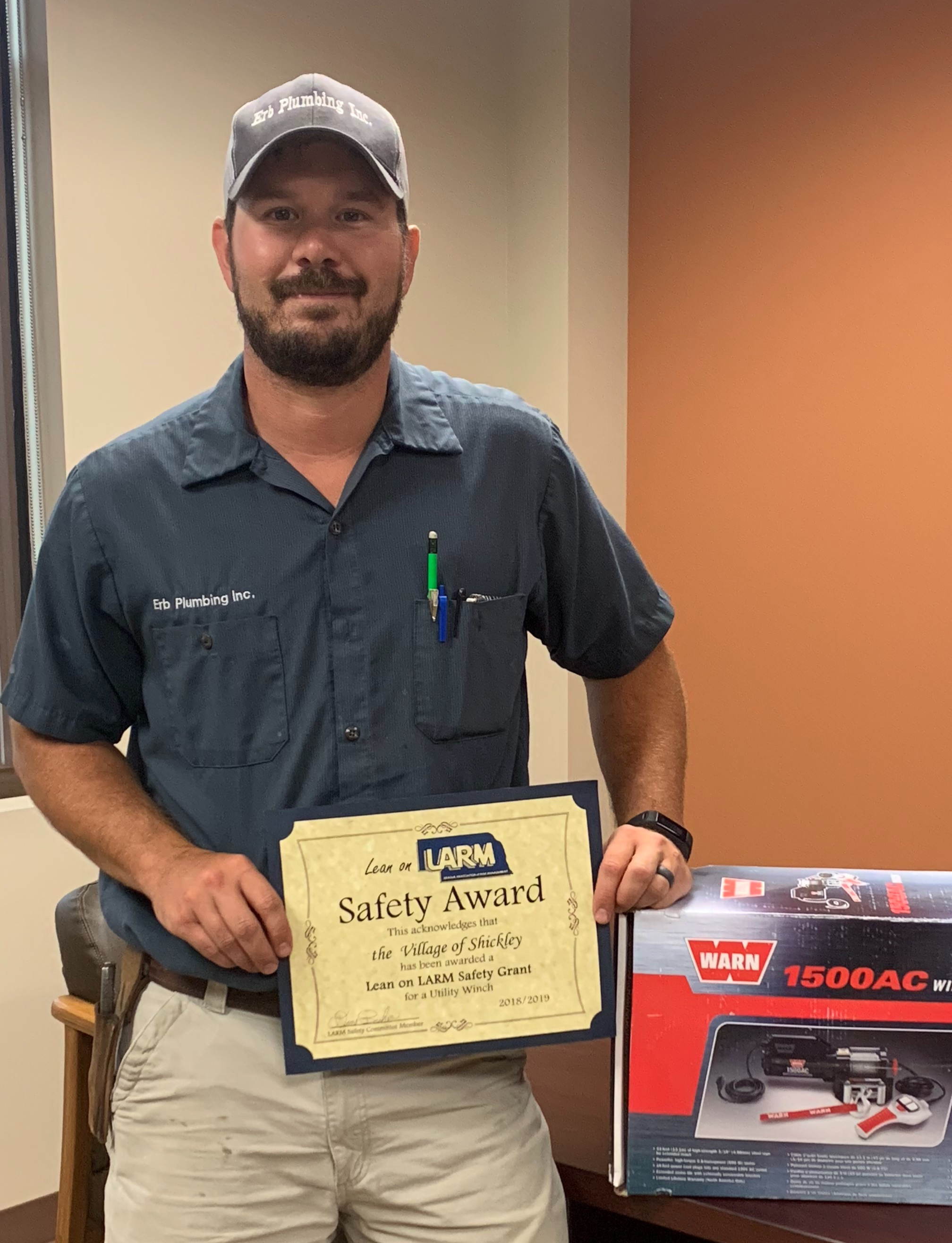 The Village of Shickley purchases safety winch with LARM grant