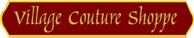 SA28380 - Sign for Village Couture Shoppe, withEngraved Text with 24K Gold-Leaf Gilding