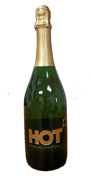 promo etched wine bottle