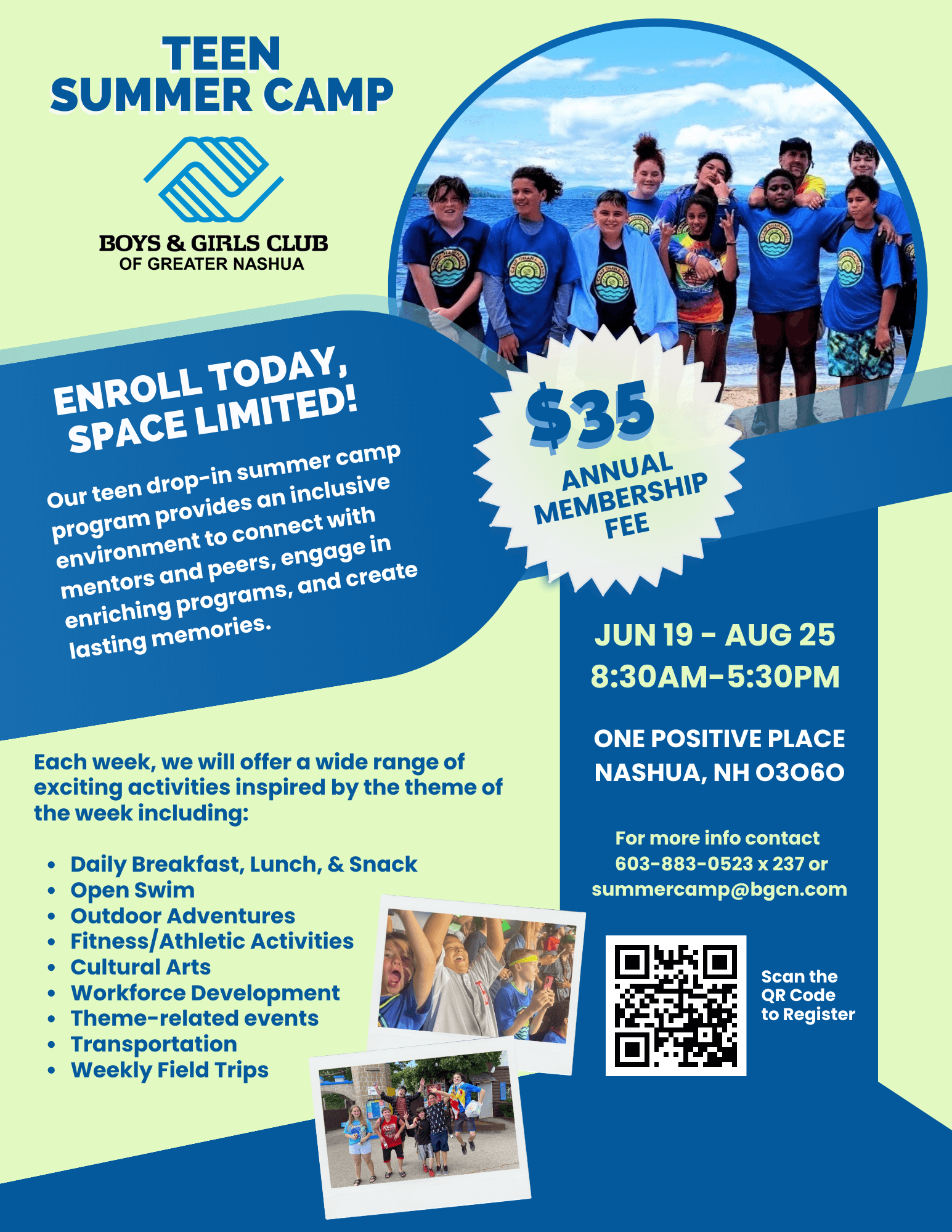 Teens (Grades 7-12) : Summer Camp : Club Programs : Boys & Girls Club of  Greater Nashua