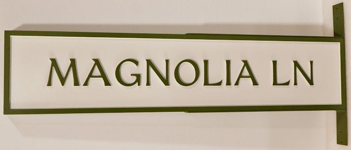 H17061A - Carved HDU Street Name Sign for Magnolia Ln