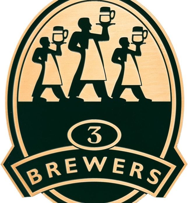 M7807 - 2.5-D Two-Level Precision Machined Brass Brewers Sign