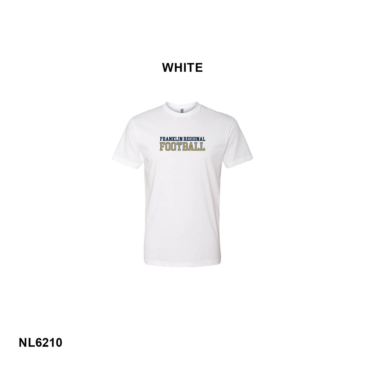 FRANKLIN REGIONAL FOOTBALL LOGO (NAVY & VEGAS) - Next Level Apparel® Adult CVC Tee